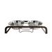 Adog Copper Bone Dinner Elevated Feeder Metal/Stainless Steel (easy to clean) in Black/Brown | 5 H x 15 W x 7 D in | Wayfair JMP046