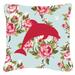 Highland Dunes Dolphin Shabby Elegance Blue Roses Indoor/Outdoor Throw Pillow Polyester/Polyfill blend | 18 H x 18 W x 5.5 D in | Wayfair