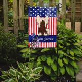 The Holiday Aisle® Set Patriotic American Wire Haired Dachshund 2-Sided Polyester 15" x 11.5" Garden Flag in Blue | 15 H x 11.5 W in | Wayfair