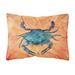 Dovecove Burgett Crab Rectangular Orange/Blue Indoor/Outdoor Throw Pillow Polyester/Polyfill blend | 12 H x 16 W x 4.5 D in | Wayfair
