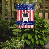 The Holiday Aisle® Set Patriotic American Wire Haired Dachshund 2-Sided Polyester 15" x 11.5" Garden Flag in Blue | 15 H x 11.5 W in | Wayfair