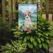 Red Barrel Studio® Mountain Flowers Yorkshire Terrier Yorkie 2-Sided Polyester 15 x 11.5 in. Garden Flag in Green/Gray | 15 H x 11.5 W in | Wayfair