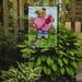 The Holiday Aisle® Bodil Valentine Teddy Bear w/ Chocolates 2-Sided Garden Flag, Polyester in Gray/Green | 15 H x 11 W in | Wayfair