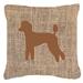 Winston Porter Poodle Burlap Square Indoor/Outdoor Throw Pillow Polyester/Polyfill blend in Brown | 18 H x 18 W x 5.5 D in | Wayfair