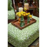 Peak Season Colin Outdoor Ottoman w/ Sunbrella Cushion Fabric in Brown | 16.6 H x 40 W x 26.75 D in | Wayfair 9001600-0126780