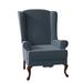 Wingback Chair - Lark Manor™ Alexanra 30" Wide Wingback Chair Polyester/Cotton/Velvet/Fabric/Other Performance Fabrics in Brown | Wayfair