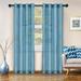 Willa Arlo™ Interiors Steinbeck Geometric Semi-Sheer Grommet Curtain Panels Polyester in Green/Blue | 96 H in | Wayfair