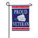 Trinx Proud Veteran Applique 2-Sided Polyester 18 x 12.5 in. Garden Flag in Blue/Gray | 18 H x 12.5 W in | Wayfair C8122449B706447EAB26CBAB30E91671