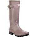 wealsex Women Knee High Wellies Waterproof Ladies Slip On Wellington Boots Long Shaft Welly Rain Boots Anti Slip (Beige 3.5 UK=Label 36)