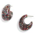 Kate Spade Jewelry | Kate Spade Multi Glitter Hoop Earrings | Color: Gold | Size: Os