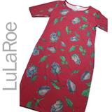 Lularoe Dresses | Lularoe | M Julia Dress Medium Rose Print | Color: Green/Red | Size: 10