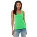 Bella + Canvas B6008 Women's Jersey Racerback Tank Top in Synthetic Green size Small | Cotton 6008, BC6008