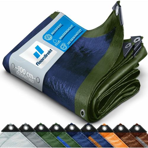 Abdeckplane 80g/m² 4 x 6 m Grün/blau – Grün/Blau