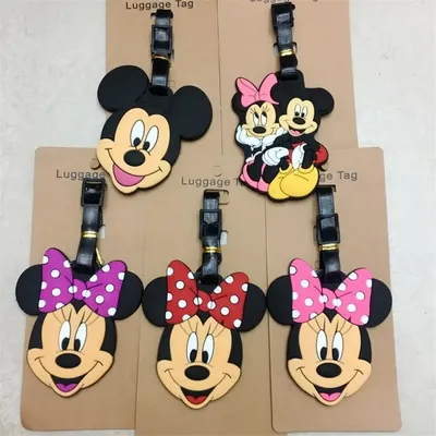 Étiquettes de bagage de dessin animé Disney étiquette de bagage portable porte-adresse d'identité