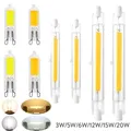 Lampe halogène LED en céramique tube de verre COB ampoule de remplacement spot injuste R7S