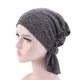 Foulard bandana en coton pour femmes musulmanes chapeau de chimio pré-noué bonnet turban