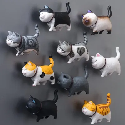 Aimant de réfrigérateur 3D Lovely Cat Series décoration de la maison cadeau créatif autocollant