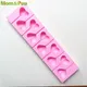 MPA2168-Moule en silicone en forme de 10 cœurs 2.7cm sucette pâte à gomme chocolat ornement har