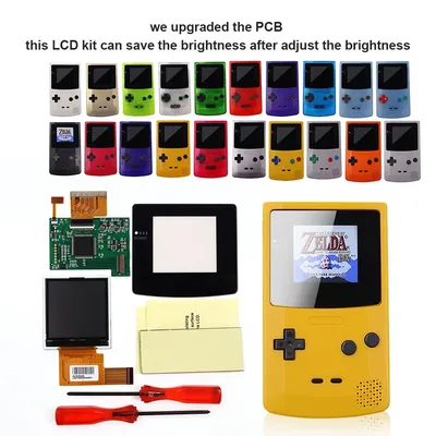 Kit d'Écran LCD Rétro-Éclairé pour Console GBC Bricolage lèvent Coque pour Documents Game Boy 5