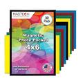 Magtech Magnetic Photo Pocket Picture Frame, Color Pops, Holds 4x6 Inch Photos, 10 Pack Assorted Colors (94610)