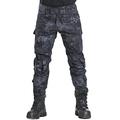 TRGPSG Men's Military Tactical Pants Casual Camo BDU Cargo Pants Work Trousers with 10 Pockets WG3F Black MW 30