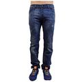 Diesel Men's Safado C84MX Stretch Jeans, Regular Slim Straight, Dark Blue/Faded (Dark Blue/Washed), Softly Destroyed, Vintage, Distressed Denim - Blue - 30 W/30 L