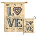 The Holiday Aisle® Mansford Classic Love Spring Valentines House 2-Sided Polyester 40 x 28 in. Garden Flag in Brown | 40 H x 28 W in | Wayfair