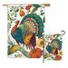 August Grove® Hershley Suzani Turkey Garden Friends Birds 2-Sided Polyester 40 x 28 in. Flag Set in Green | 40 H x 28 W in | Wayfair