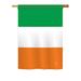 Trinx Ireland Country 2-Sided Polyester House Flag Metal in Green/Orange | 40 H x 28 W in | Wayfair 35896C300DF34A1097CBFA99578A6B56