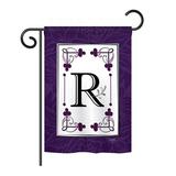 Winston Porter Picardy Classic Monogram 2-Sided Polyester House Flag in Gray/Blue/Indigo | 18.5 H x 13 W in | Wayfair