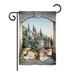 Fleur De Lis Living Mcgarvey Wine Window 2-Sided Polyester House Flag Metal in Gray/Green/Red | 40 H x 28 W in | Wayfair