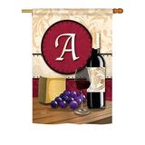 Fleur De Lis Living Mcgary Wine Monogram 2-Sided Polyester House Flag in Red | 18.5 H x 13 W in | Wayfair 83F945FD95A041069D5AE3CFA84C45AB