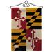 Trinx Maryland 2-Sided Burlap 19 x 13 in. Garden Flag in Black/Red | 18.5 H x 13 W x 0.1 D in | Wayfair 5375AAC1660E4FEC978EB5DFA4842E81