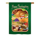 The Holiday Aisle® Arisdages 2-Sided Polyester House/Garden Flag in Brown/Green/Orange | 18.5 H x 13 W in | Wayfair