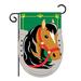 August Grove® Koemi Two Group Horse Nature Farm Animals Applique Decorative Vertical 2-Sided Flag in Orange/Green/Black | 18.5 H x 13 W in | Wayfair