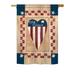 The Holiday Aisle® Paley Old Glory Heart Americana 2-Sided Polyester 40 x 28 in. House Flag in Brown | 40 H x 28 W in | Wayfair