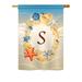 Highland Dunes Radford Summer Monogram 2-Sided Polyester Garden Flag in Yellow/Brown | 18.5 H x 13 W in | Wayfair B1D3EDD1EC204B15BB5FF718A1327625