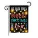 The Holiday Aisle® Dzadur Lightful Merry Christmas Love Winter Seasonal Impressions 2-Sided 19 x 13 in. Garden Flag, in Black/Brown | Wayfair