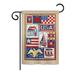 The Holiday Aisle® Lebranche USA Collage Americana Everyday Patriotic Impressions 2-Sided 19 x 13 in. Garden Flag in Brown | Wayfair