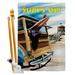 Highland Dunes Richardson Beach Wagon Summer Fun in the Sun Impressions Decorative Vertical 2-Sided 40 x 28 in. Flag Set | Wayfair