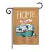 Williston Forge Ybanez Home Is Wherever Camper 2-Sided Polyester 18.5 x 13 in. Garden Flag in Brown/Orange | 18.5 H x 13 W in | Wayfair