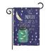 Trinx Moon Stars Fireflies Jars Inspirational 2-Sided Polyester 18.5 x 13 in. Garden Flag in Blue | 18.5 H x 13 W in | Wayfair