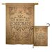 The Holiday Aisle® Denali Merry Christmas Bells Winter Christmas Impressions 2-Sided 40 x 28 in. Flag Set in Brown | 40 H x 28 W in | Wayfair