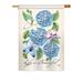 August Grove® Cheramie Life is Beautiful Hydrangeas 2-Sided Polyester House Flag in Blue/Green/Pink | 18.5" H x 13" W | Wayfair