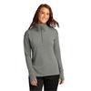 Sport-Tek LST561 Women's Sport-Wick Flex Fleece 1/4-Zip in Light Grey Heather size 2XL | Polyester Blend