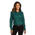 Port Authority LW808 Women's Long Sleeve SuperPro React Twill Shirt in Marine Green size Medium