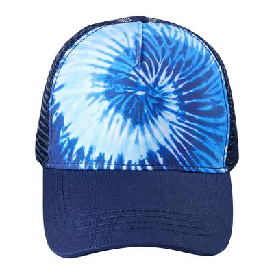 Tie-Dye CD9200 Adult Trucker Hat in Blue Ocean | Mesh 9200