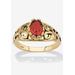 Women's Gold over Sterling Silver Open Scrollwork Simulated Birthstone Ring by PalmBeach Jewelry in July (Size 10)