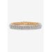 Women's Gold-Plated Diamond Snake Bracelet by PalmBeach Jewelry in Gold