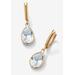 Women's Gold over Sterling Silver Drop EarringsPear Cut Simulated Birthstones by PalmBeach Jewelry in April